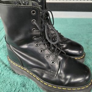 Dr. Martens Black Platform Combat Boots